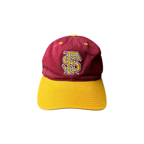 Vintage 90s Florida State Seminoles Cap Hat‎ Snapback Adjustable Red Embroidered - Picture 1 of 11